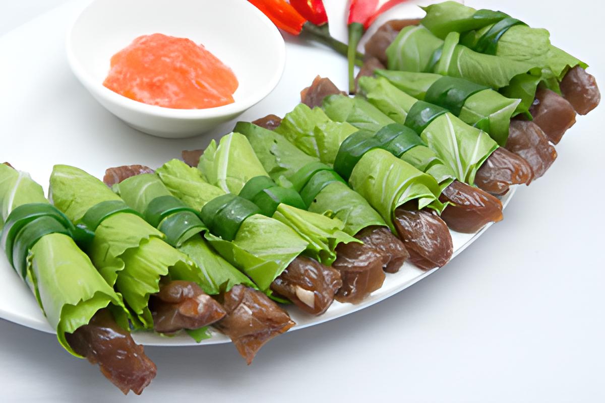 BÒ CUỘN CẢI XANH 
